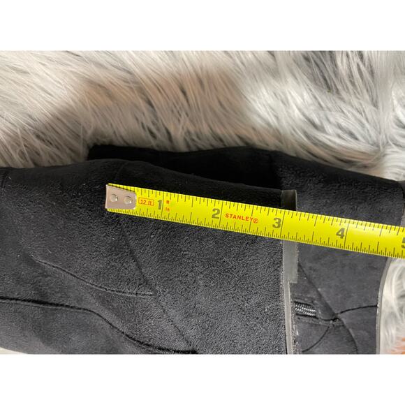 JG womens shorties short boots faux suede matte black size 8 womens bootie - Picture 9 of 13